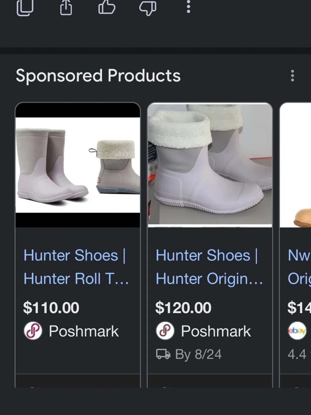 Hunter Taupe Short Rain Boots with Cream Fleece Lining